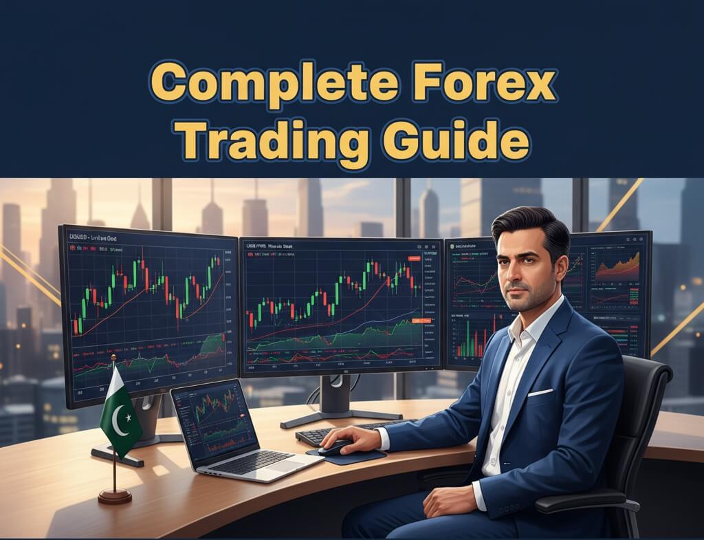Complete Forex Trading Guide for Pakistani traders analyzing forex charts and market data